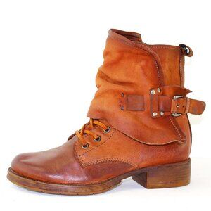 Steve Madden Leather Ankle Biker Buckle Boots Womens (EU 37/US 6.5)